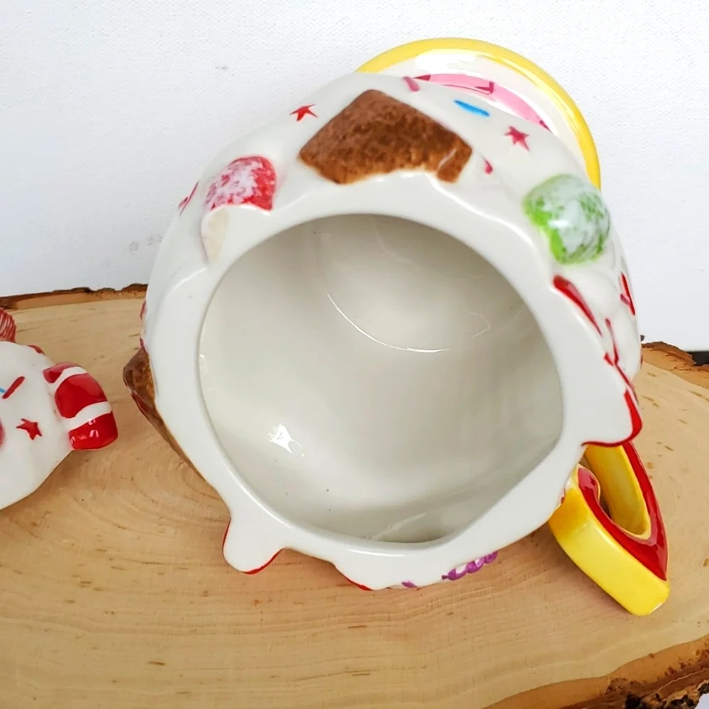 Anthropologie Gliterville Fancy Ceramic Ice Cream/Pudding Dish with Lid & Spoon